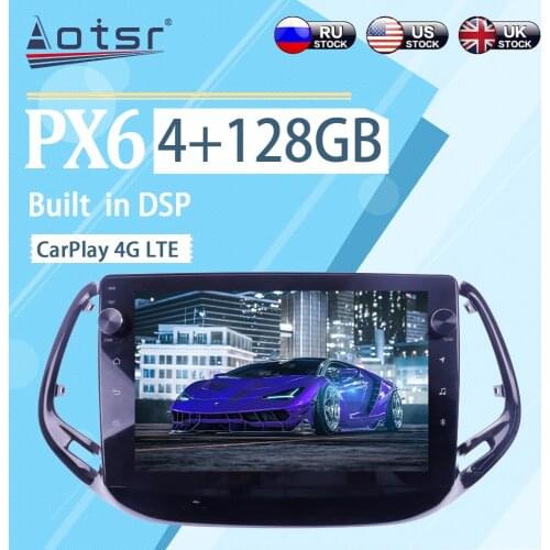 4+128GB For JEEP Commander 2016 - 2019 Android 10 WIFI Carplay Car Multimedia Radio Player GPS Navigation Stereo Player