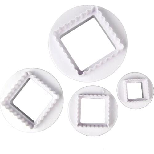 4Pcs Flower Frame Cookie Silicone Molds Pastry Fondant Kitchen Cake Decorating Chocolate Biscuit Cutting Soap Clay Resin Tools