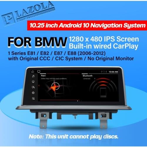 PLAZOLA Android 10 Car Multimedia Navi GPS Player For BMW 1 Series E81 E82 E87 E88 2006 2007 2008 2009 2010 2012 CarPlay Stereo