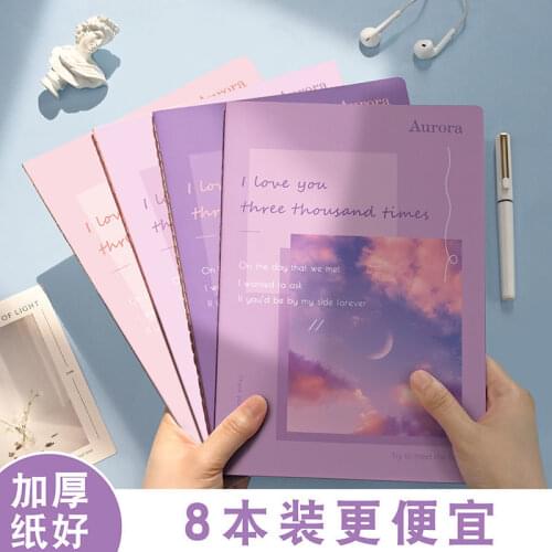 Student Car Line Notebook Ins Wind Small Fresh B5 Large Notepad Literary Retro Style A5 Thick Notebook
