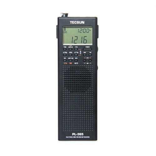 Black color Original TECSUN PL-365 Portable DSP ETM ATS FM-Stereo MW SW World Band Stereo Radio PL365 Full Band