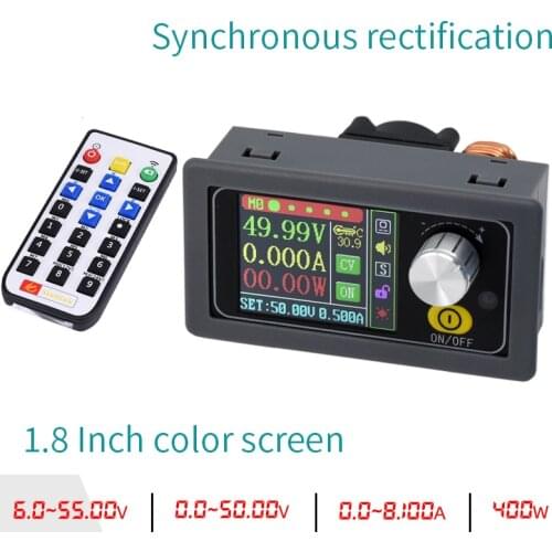 DC-DC buck power supply module Color screen numerical control WiFi App remote monitoring 50V/8A CC CV Adjustable voltage down