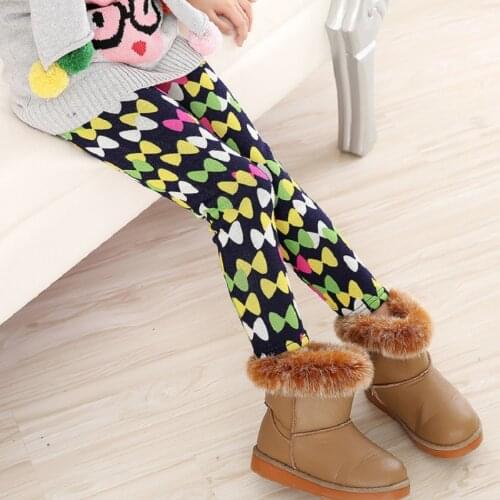 Girls Pants Kids Autumn Winter Keep Warm Leggings Thicken Pencil Pants for Girl 2 3 4 5 6Years Children Trousers KF036