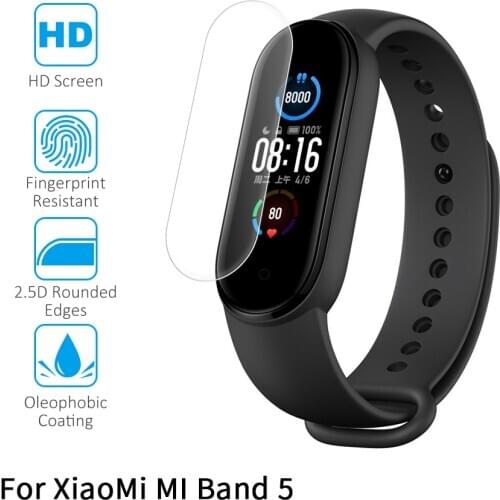 For Mi Band 5 Global Version Bracelet Screen Protector Film HD Explosion-Proof Film Anti-Scratch Dustproof Waterproof Film