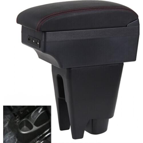 For Peugeot 107 armrest box central Store content Storage box armrest box with cup holder USB interface