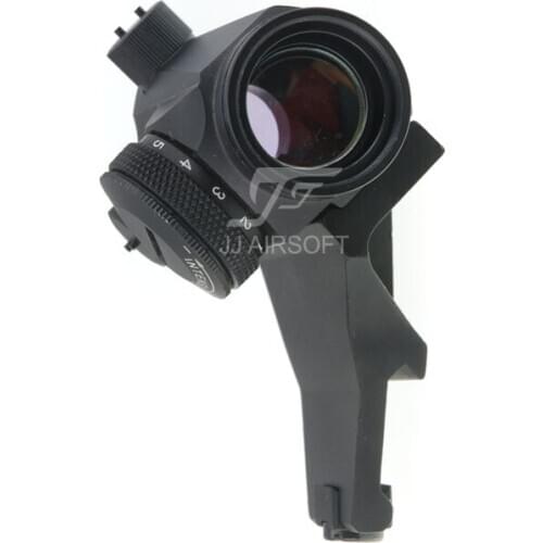JJ Airsoft 1x24 Red Dot with 45 Degree Offset Mount (Black/Tan)