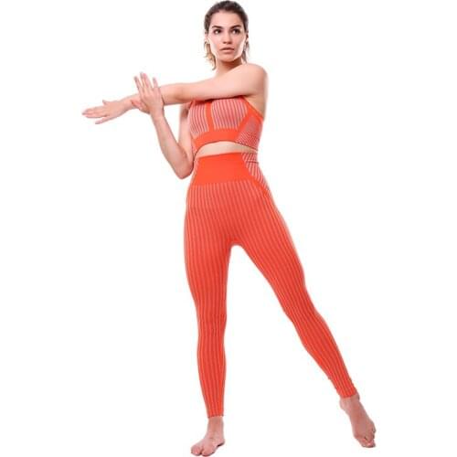 Yoga Sets Women Gym Sports Set Elastic Sports Hight Waist Leggings Sportswear Workout Sets Women Yoga Sets Women Gym Sports Set