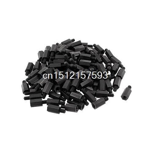 M4 Male to Female 12mm+6mm Nylon Fixed PCB Spacer Hex Stand-Off Pillar 50pcs