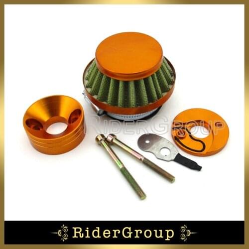 Mini Dirt Gold Carburetor Air Filter Adapter Vstack For 23cc 33cc 43cc Big Foot Goped Blade Scooter 47cc 49cc Pocket Bike ATV