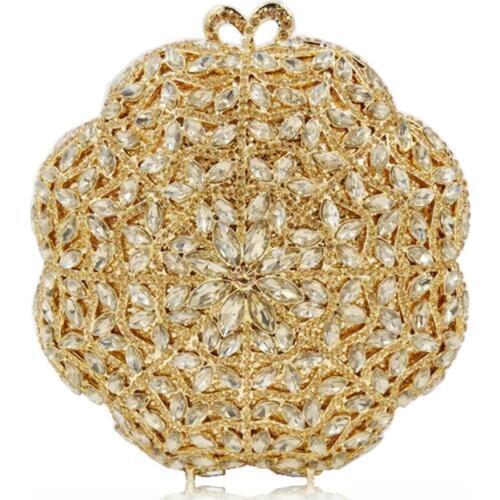 Mini Clutch Bags XIYUAN Brand Luxury Crystals Evening Bags Party Purse Gold Women Pochette Wedding Handbags ShoulderBall Bag