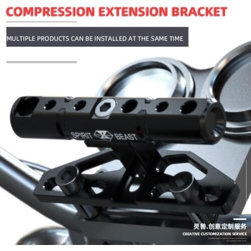 Multi - functional motorcycle scooter modified handlebar pressure code stent decorative accessories lighting stent spirit beast