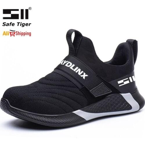 Men Safety Shoes with Steel Toe Construction Work Shoes Puncture Proof Lightweight Steel Toe Work Sneakers