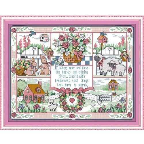 Everlasting Love Santa Claus And The Eagle Chinese Cross Stitch Kits Ecological Cotton Stamped 14CT DIY Christmas Gifts For Home