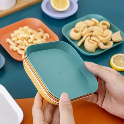 Dinner Plates Serving Dishes Square Plate Childrens Plate for Household Dinnerware Salad Snack Pasta Kitchen Plates Supplies
