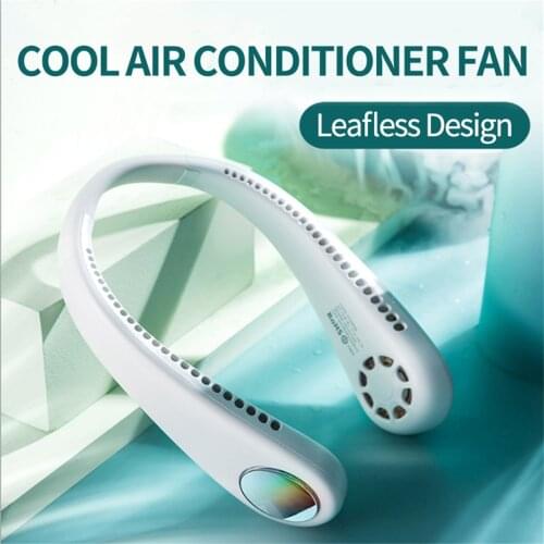 Leafless Usb Hanging Neck Fan Rechargeable Fan Silent Portable Bladeless Fan For Home Outdoor Neck-hanging Fans Ventilador#dg4