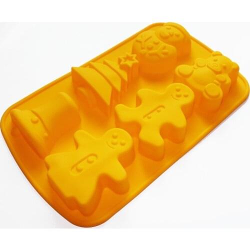 Christmas Soap Mold for Kids Ginger Man Tree Bell Snowman Bear Silicone Mould