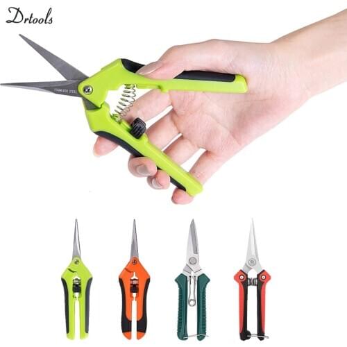 4 Kinds Stainless Steel Garden Pruning Shears Fruit Picking Scissors Potted Trim Weed Branches Small Scissors Gardening Tools