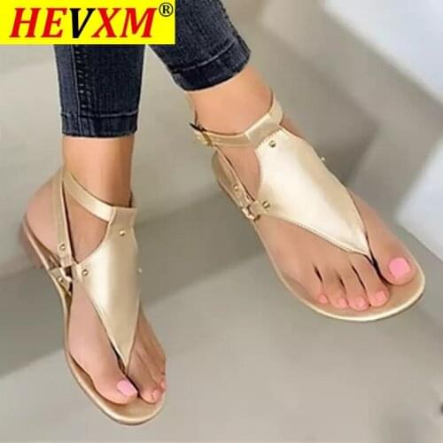 Women Sandals 2021 Summer Outdoor Beach Flip-flop Sandals Solid Fashion Gladiator Sandals Women Flats Casual Ladies Shoes