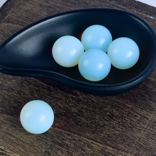 5 Pieces Natural Opalite Sphere Crystal Solid Bead Hand Foot Finger Exercise Healing Recovery Massage Balls Feng Shui Home Decor
