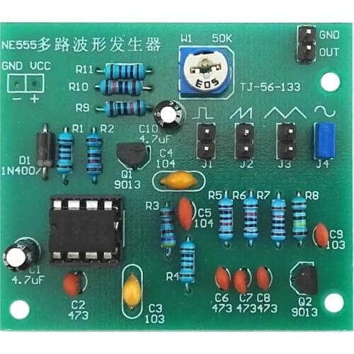 Sine Triangle Square Wave NE555 Multi-Channel Waveform Generator Module DIY Kits