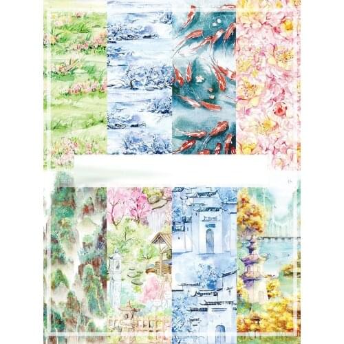 2M Roll Special Oil Ancient Style Japanese Paper Decorative Landscap Washi Tape Cute Stationary Supplies