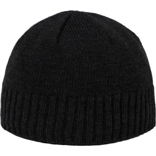 Thickened short beanie plus velvet warm melon hat outdoor sports casual men winter hat blank knitted skullcap dropshipping
