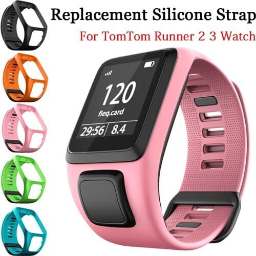 Replacement Silicone Wristband Strap For TomTom Runner 2 3 Spark 3 Adventurer Golfer 2 Spark Cardio GPS Sport Smart Watch Band