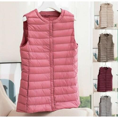 Women Packable Lightweight Waistcoat Down Puffer Sleeveless Jacket Vest Liner Delicate Comfortable Fashion Simplicity Casual
