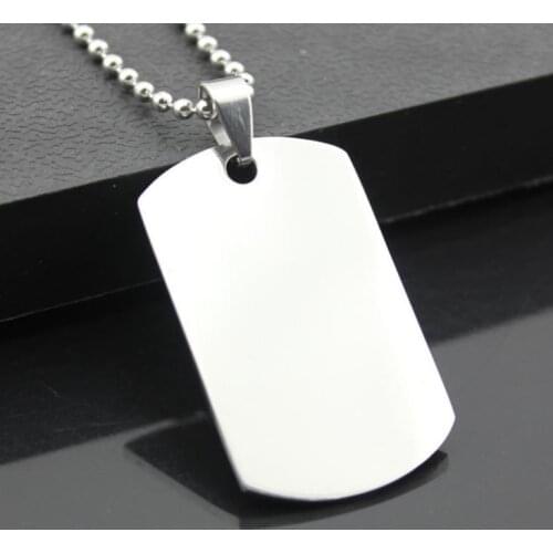 200pcs new Personalized Blank Stainless Steel Dog Pet Tag,Free Shipping Military Dog Tag Pendant Charm Both Polished SN421