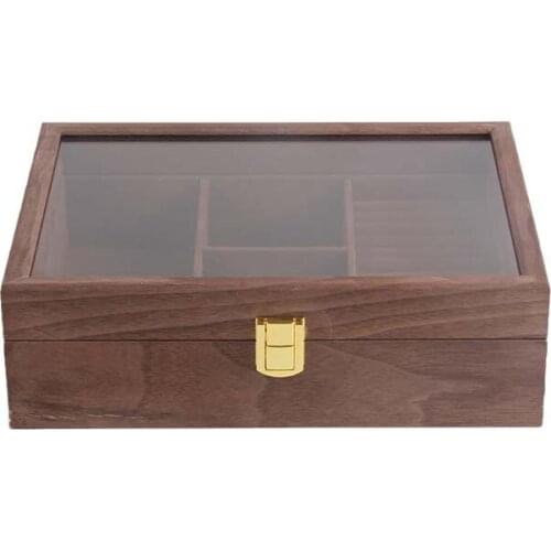3+1 Retro Wooden Watch Display Case Durable Packaging Holder Jewelry Collection Storage Watch Organizer Box Casket