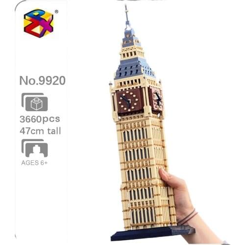CB 9920 World Architecture Elizabeth Tower Big Ben 3D Model DIY Mini Diamond Blocks Bricks Building Toy For Children No Box