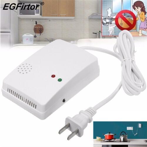 Home Security Natural Gas Detector 85dB Warning-up AC Stand Alone Gas Leakge Sensor Detect LPG LNG Independent Gas Detector