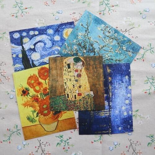 DIY 15x12cm Cat Pattern Hand Dyed Cotton Canvas Fabric Scrapbook Fabric Patch Bundle Sewing Quilt fabric Crafts for Handmade