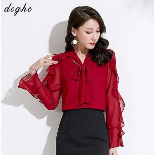 DOGHC Womens Chiffon Blouses
