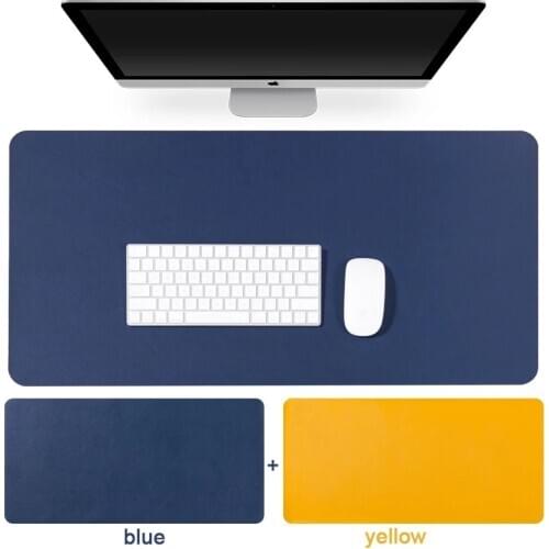 Double-side Portable Mouse Pad PU Leather Laptop Pad Antifouling Waterproof Desk Mat Big Mousepad XXL Laptop Mat Office MouseMat