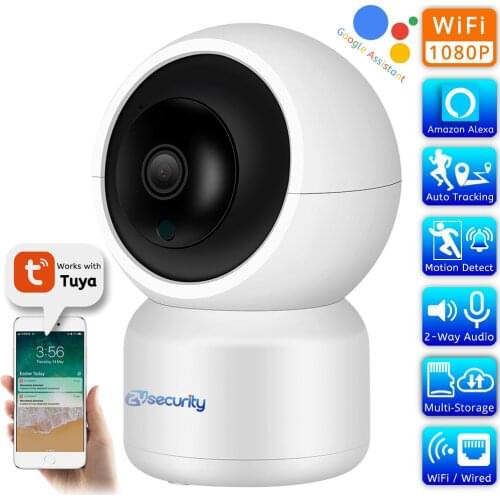 Tuya IP Camera Works With Alexa and Google Home 1080P Home Security Wireless Auto Tracking WiFi Surveillance Camera SmartLife