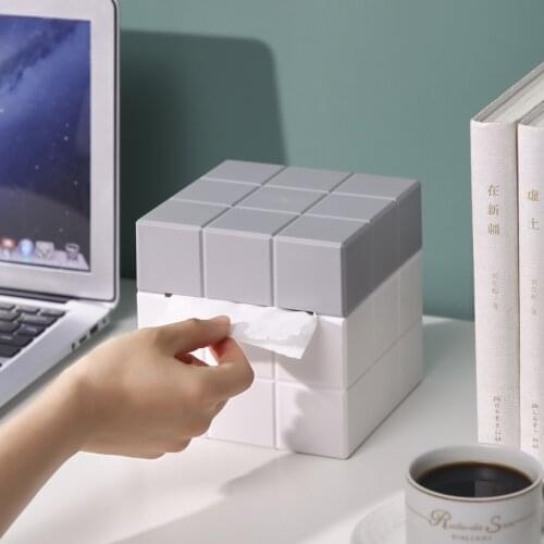 Xiaomi Mijia Youpin Tissue Box Rubiks Cube Pumping Box Fashion Creative Simple Office Desk Tissue Storage Box