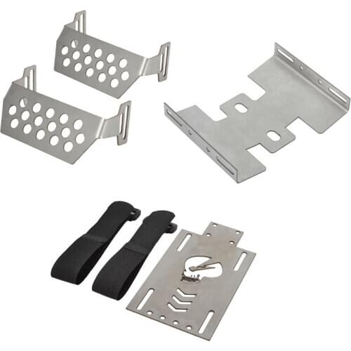 Stainless Steel Chassis Armor Chassis Protector Plate Skid Plate Battery Board for 1/10 RC Redcat GEN8 Scout II