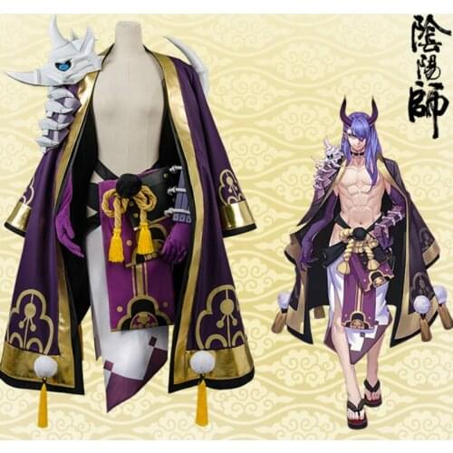 Cos Onmyoji Yaksha Cosplay Costume Kimono Clothing Aoandon Cos SR RPG Game Cosplay without props