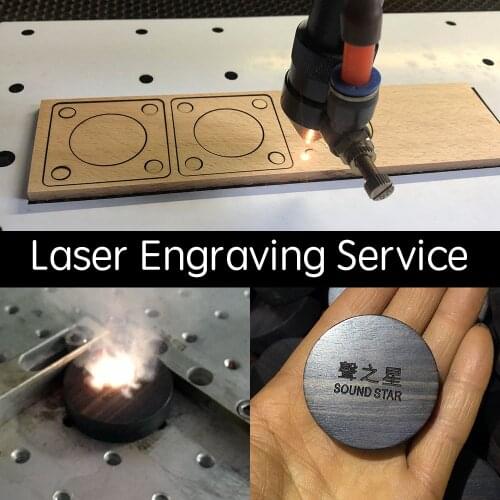 Laser Engraving Service Engraved Carved Customized Logo on wooden plaque wood board Personality Creative logo