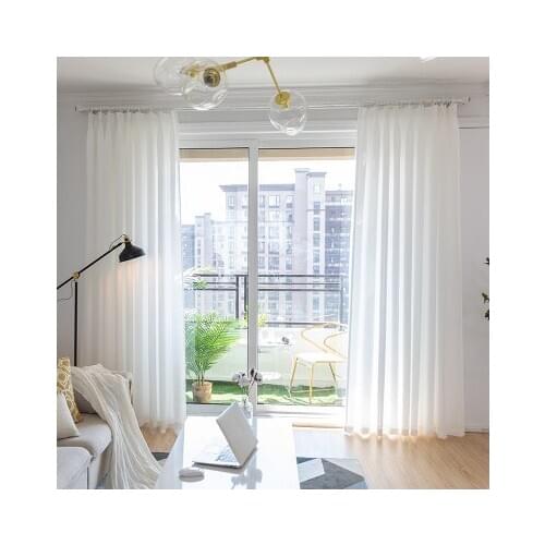 Curtain gauze shade is not permeable the person gauze wave window white gauze balcony gauze partition sitting room half shading