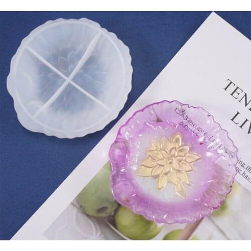 New Leaf Disc Petal Saucer DIY crystal epoxy resin molds Saucer Storage Set Tray Silicone Mold Table Decoration Handmade Making