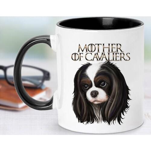Mother of Cavaliers Mama Gift 11oz Ceramic Creative Tea Cup Dog Lover Coffee Mug