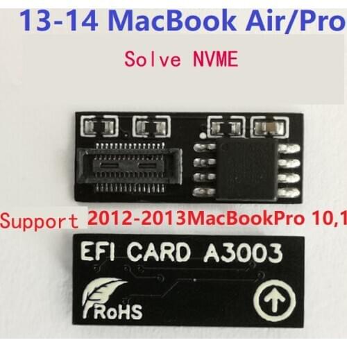 Support 2012-2013 Macbook Pro 10,1, 2013-2014 Macbook Air/ Pro, Flash-free NVME Hibernation Wake up J6100 EFI CARD BIOS card