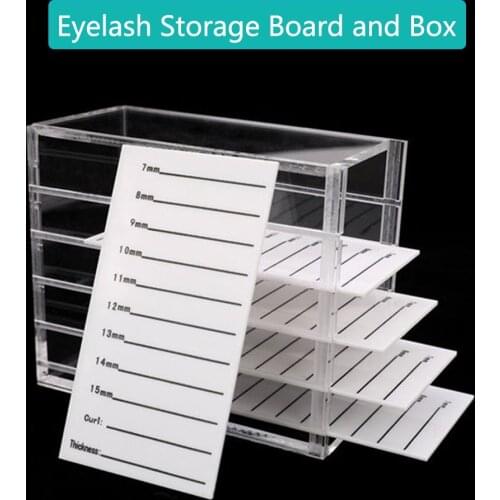 Eyelash Eyelashes Glue Pallet Display Board Storage Box Transparent Multi Layers Display Stand For Makeup Tool Storage Shelf