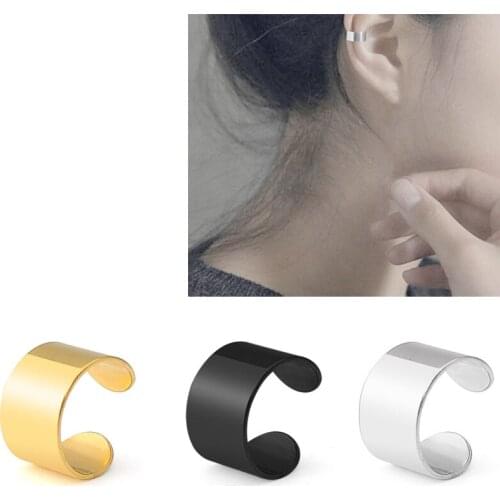 Clip Earring for Women Fashion Jewelry No Buckle U-shaped Ear Clip Stainless Steel Couple Gold Korean Earrings Gifts for Woman
