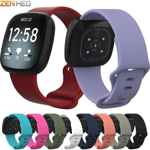 Silicone Watchband For Fitbit Versa 3 Wrist Band Strap For Fitbit Sense/Versa 3 Smart Watch Band