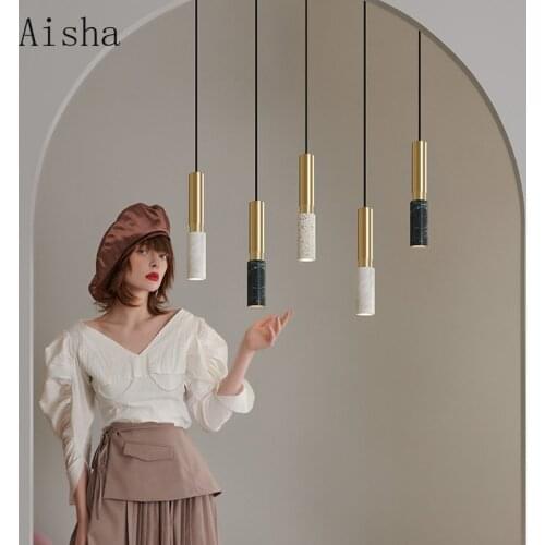 Nordic Ins Fashion Marble Chandelier Modern Minimalist Bedroom Bedside Lamp Bar Table Restaurant Study Coffee Shop Lighting