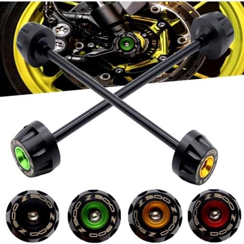 Motorcycle Front Axle Fork Crash Sliders Wheel Protector For Kawasaki Z900 2017 2018 2019 2020 2021 Front Wheel Slider Protector