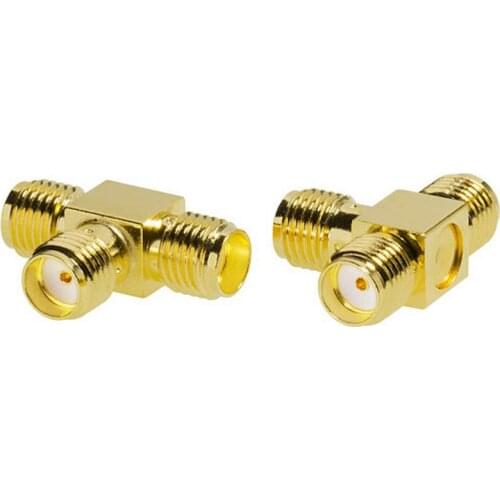 SMA-KKK RF Coaxial Three Straight Adapter Connector SMA female to SMA Female
